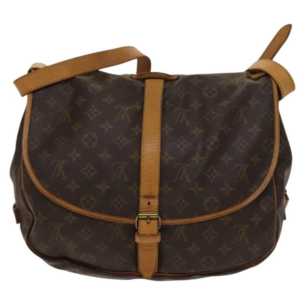 Louis Vuitton Monogram Saumur 35 Shoulder Bag Brown